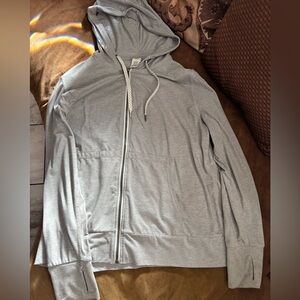 Basic gray zip up sweater